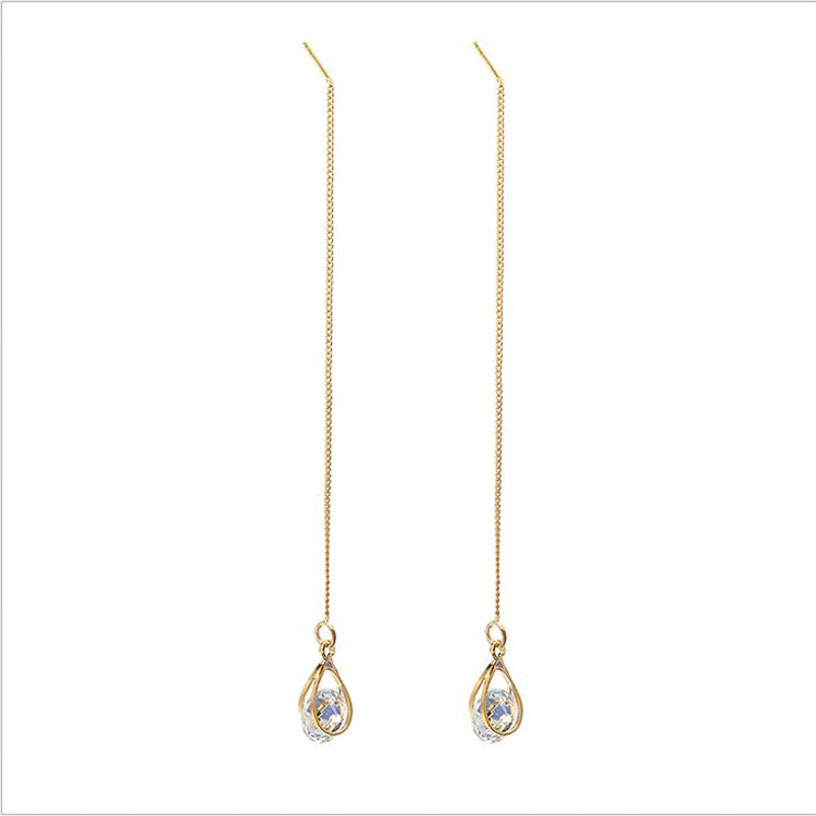 Water droplet tassel asymmetric ear line