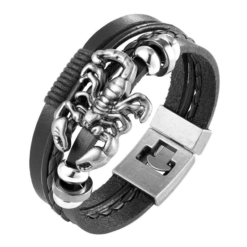 Men's all-match leather bracelet