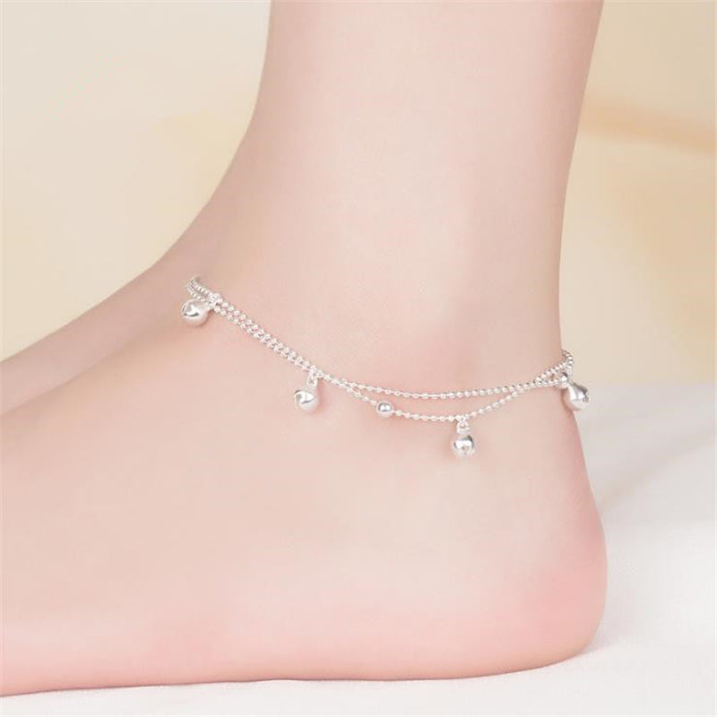 Silver Plated Bell Anklet Design Girlfriend Anklet