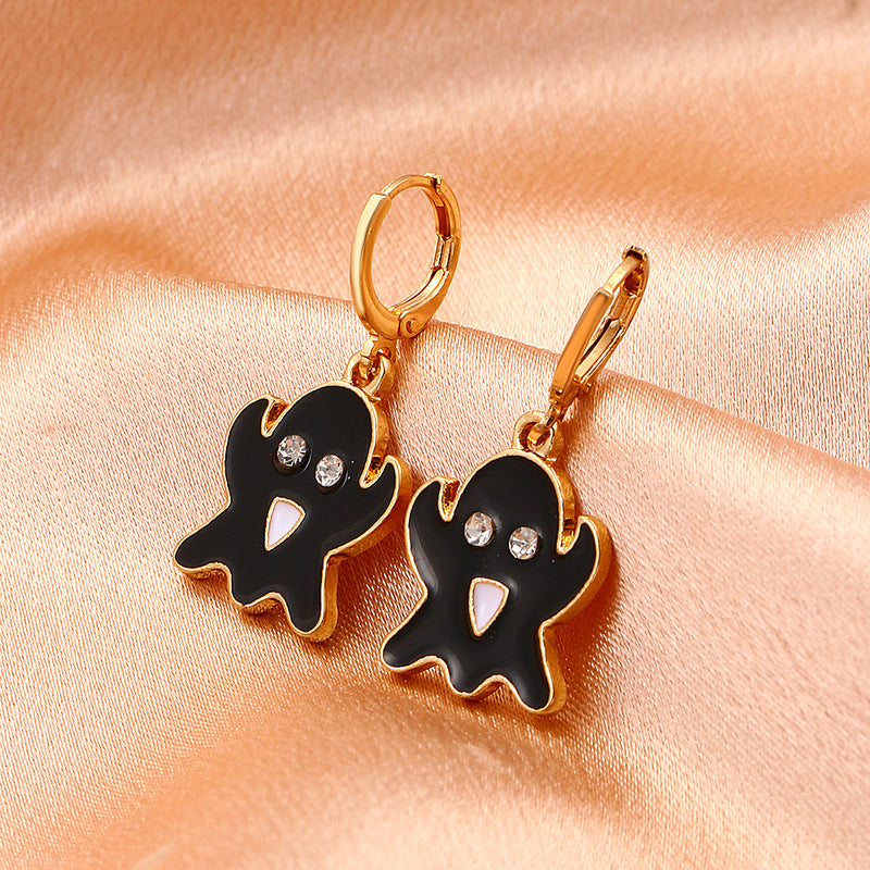 Exaggerated Funny Alloy Cartoon Face Earrings