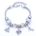 Zinc Alloy Openable Diamond Round Bead Bangle