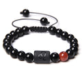 Constellation Black Glossy Beaded Bracelet