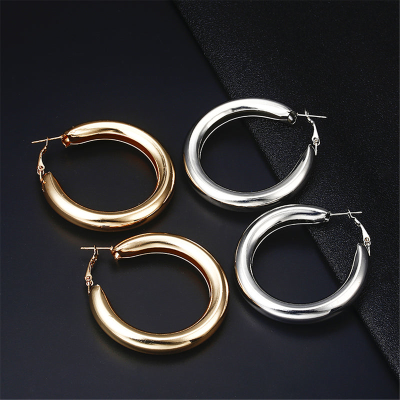 Exaggerated fashion alloy ring earrings