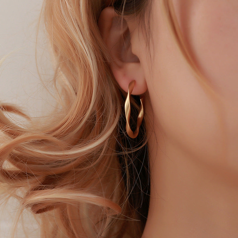 New Creative Simple Geometric Twisted Earrings