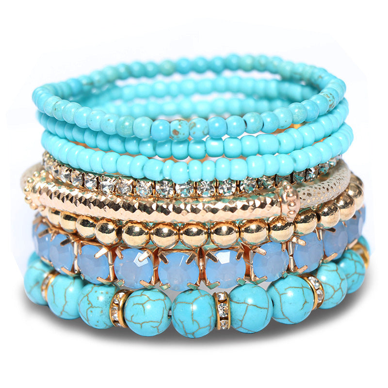 Multi-layer Bohemian Bracelet Micro Glass Bead Bracelet