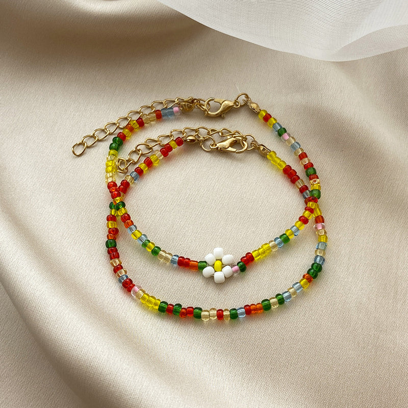 Colorful Hand Woven Rice Beaded Bracelet