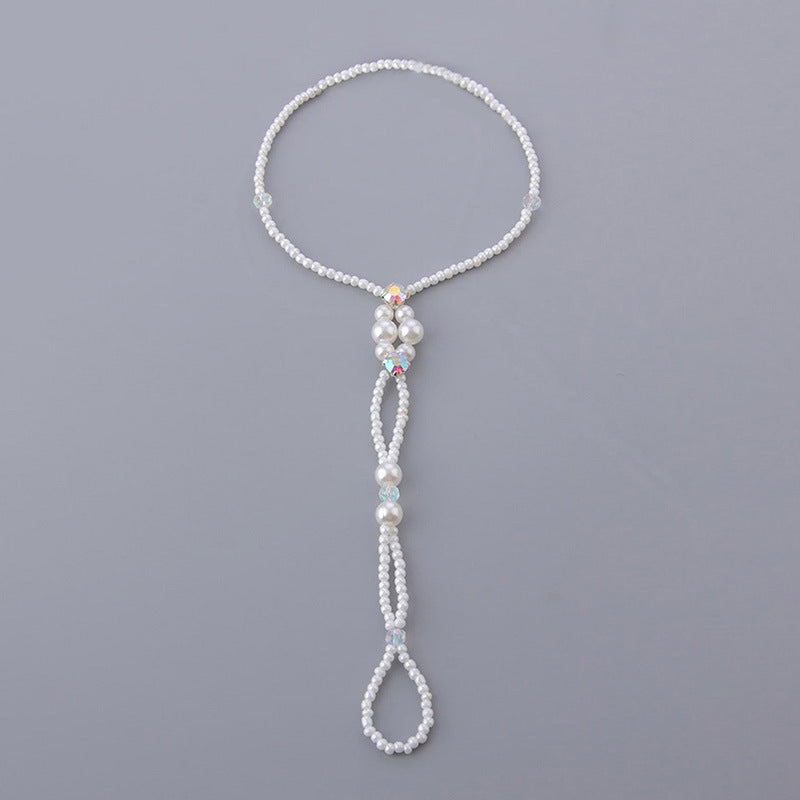 Niche Design Beach Pearl Stretch Anklet