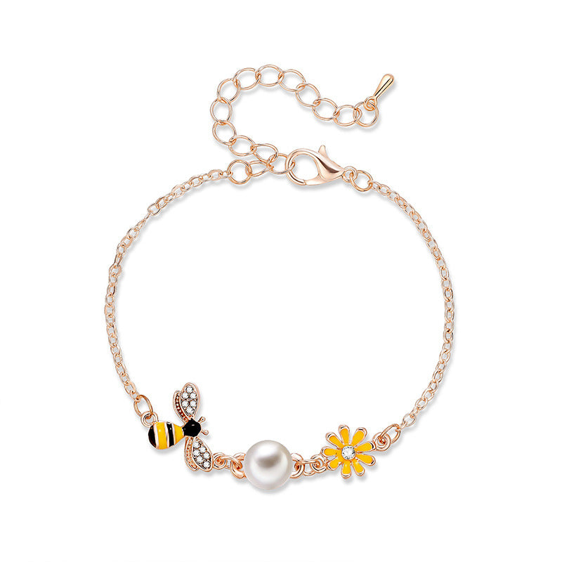 Little Bee Sun Flower Shaped Bracelet Yellow