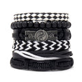 Vintage Men's Leather Bracelet European And American Woven Suit Carrying Strap