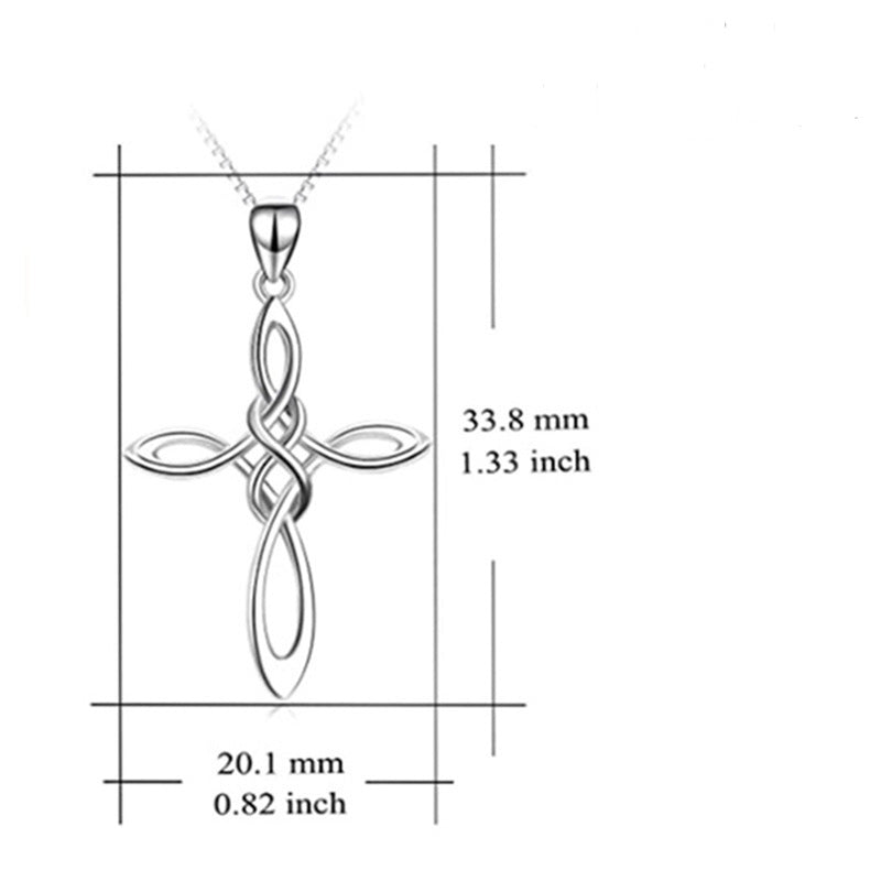 New European And American Custom Love Knot Two-color Cross