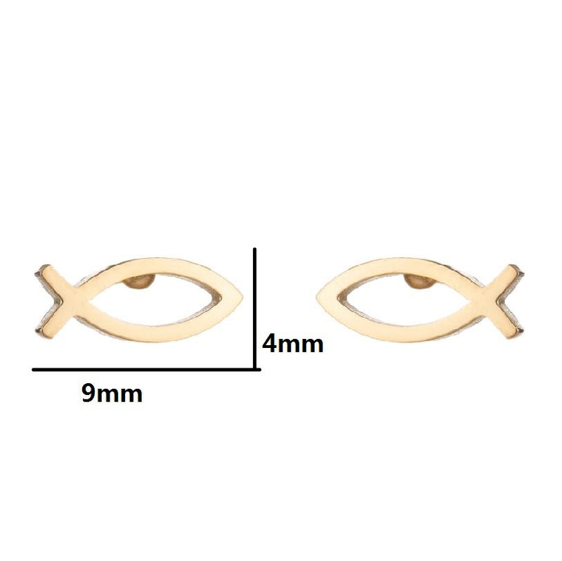 Stainless Steel Marine Series Cute Fish Ear Nails