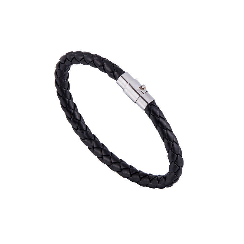 Woven Bracelet Studded Leather Couple Bracelet