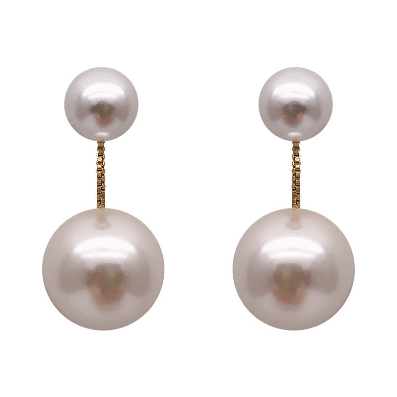 Retro Pearl Simple And Versatile Niche Elegant Temperament Fashion Cold Style Earrings