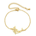 18K Electroplated Stainless Steel Chain Animal Bracelet Anklet Dual Use