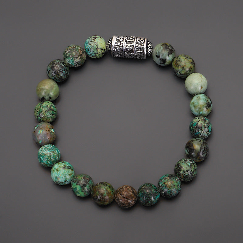 Fashion Beads Prayer Wheel Stone Stretch Bracelet