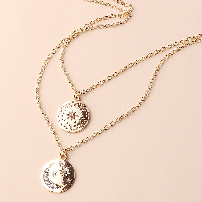 Fashion Star Pendant Personality Metal Multilayer Necklace