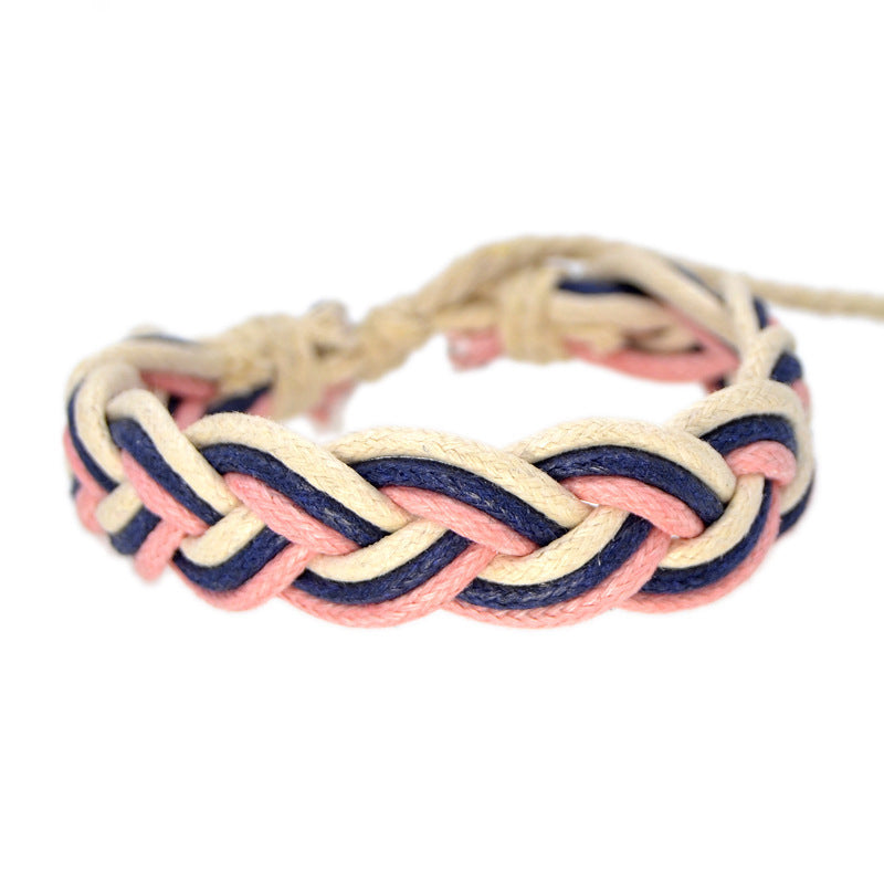 Cotton And Linen Color Woven Bracelet