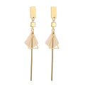 Tassel Earrings Acetate Plate Geometric Stud Earrings