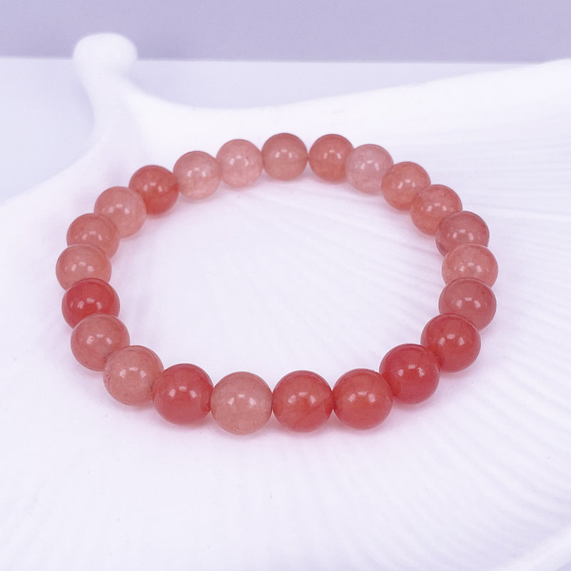 Orange Stone Beaded Yoga Bracelet