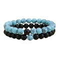 Retro Style,  2-Pieces Frosted Bead Bracelet Set