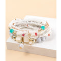 Women's Boho Beads Contrast Stacking Bracelet Set