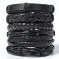 Vintage Men's Leather Bracelet European And American Woven Suit Carrying Strap