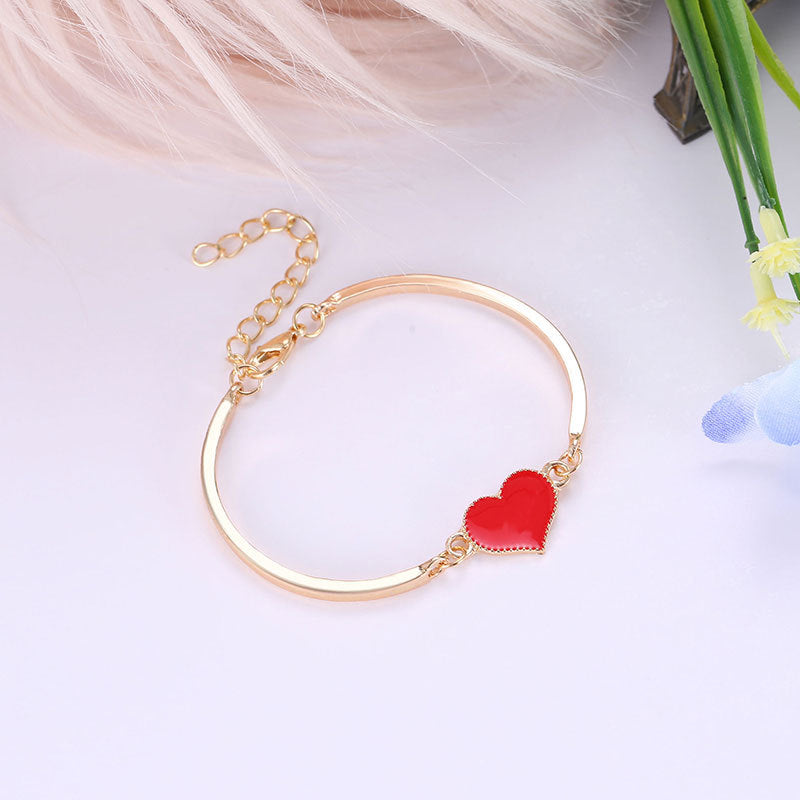 Fashion Love Jewelry Wholesale Retro Peach Heart Bracelet