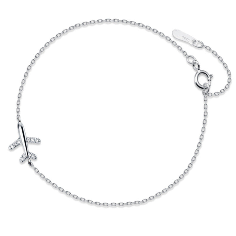 Airplane Bracelet Women 925 Silver Diamond Bracelet