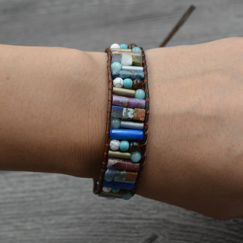 Multi-layer beaded bracelet