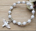 Bronzing Acrylic Cross Bead Bracelet