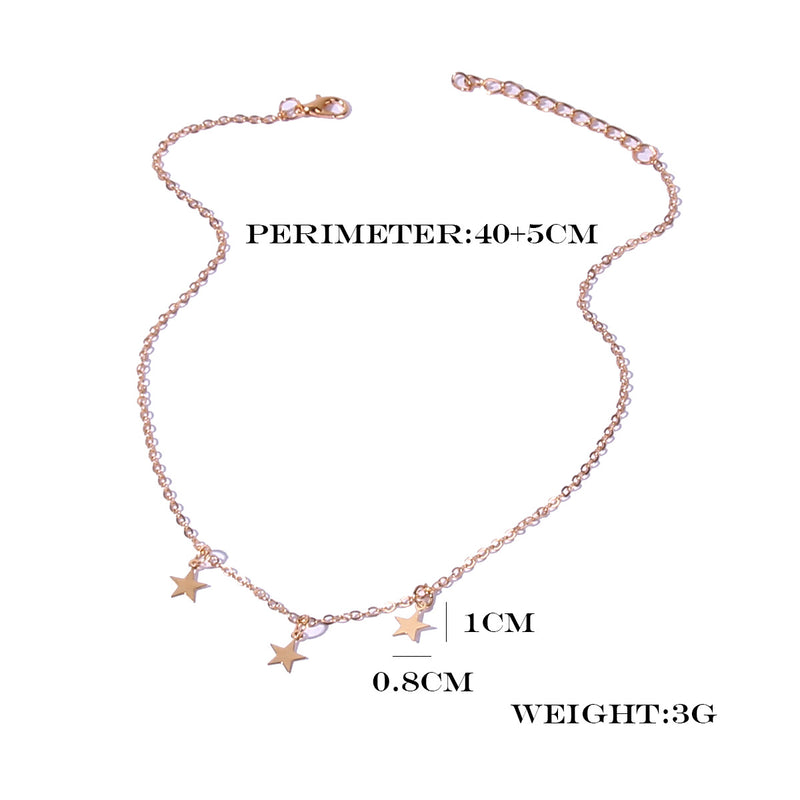 Fashionable Simple Metal Clothing Star Pendant Necklace