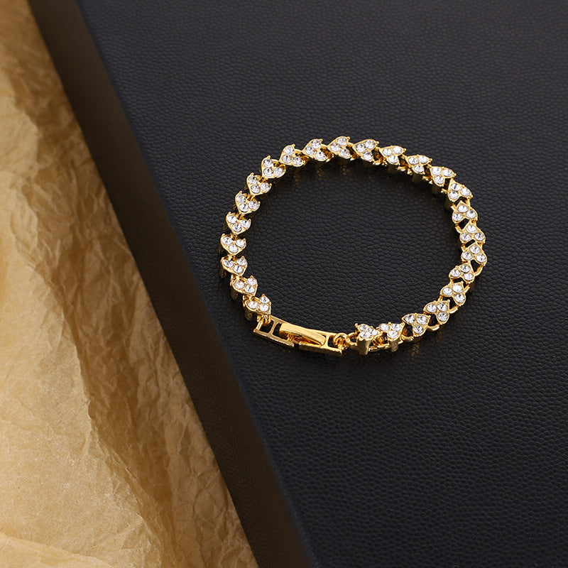 Simple And Natural Diamond Crystal Contracted  Bracelet
