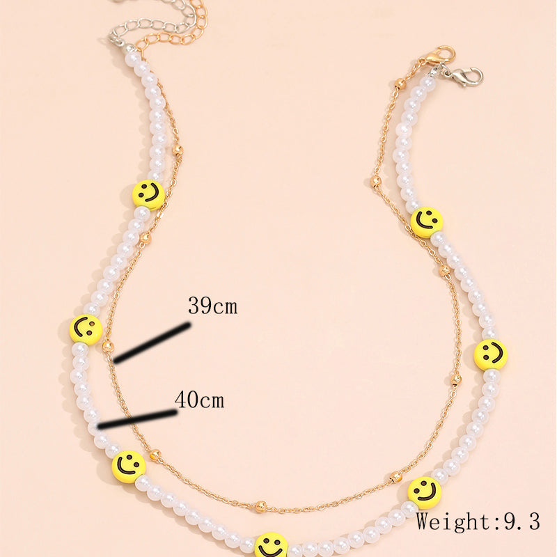 Simple Multi-layer Flat Snake Chain Electroplated Rhinestone Necklace