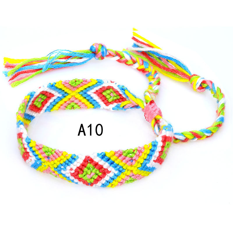 Colorful cotton hand-woven bracelet