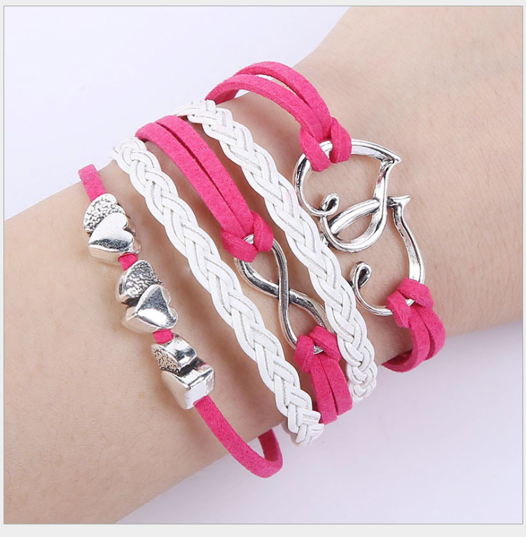 European and American big-name multi-layer woven bracelet bracelet rope