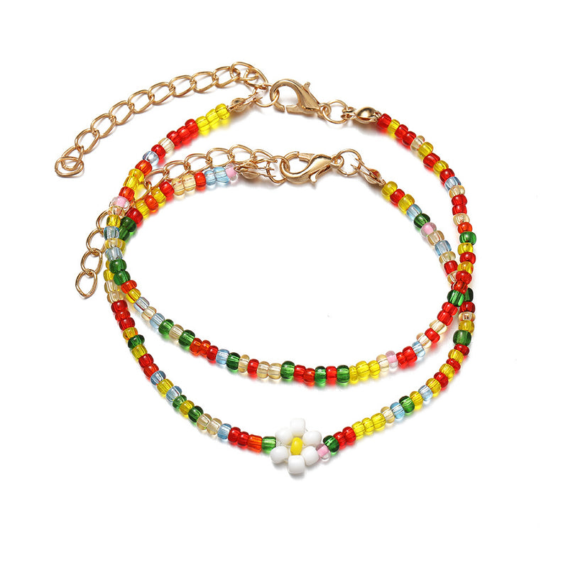 Colorful Hand Woven Rice Beaded Bracelet