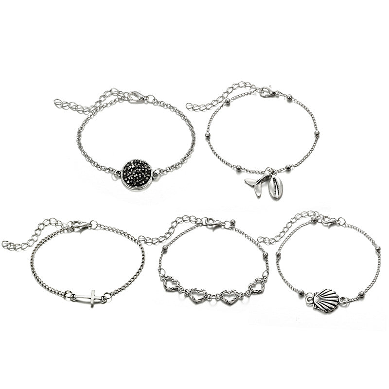 Multi-layer Fishtail & Shell Bracelet