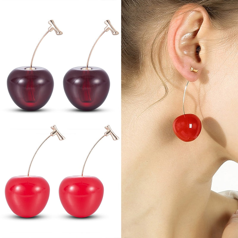 Cherry Fruit Stud Earrings Cute Fruit Earrings