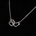 Dog claw heart pendant hollow clavicle chain