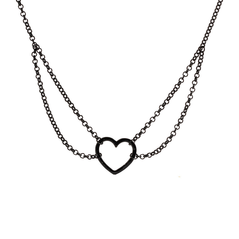 Simple Harajuku Style Geometric Love Short Collar Chain