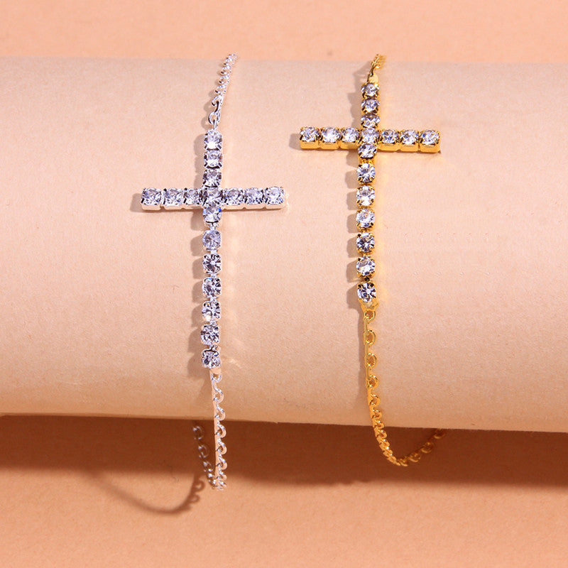 Retro Single Layer Cross Anklet