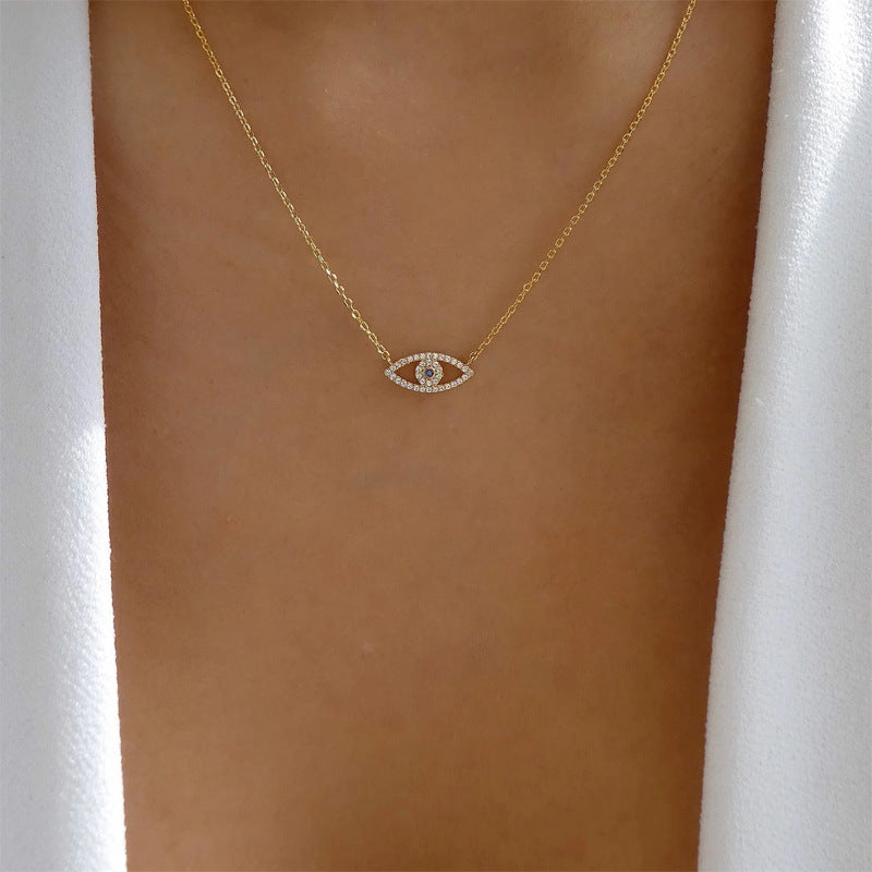 Fashion Diamond Devil's Eye Necklace