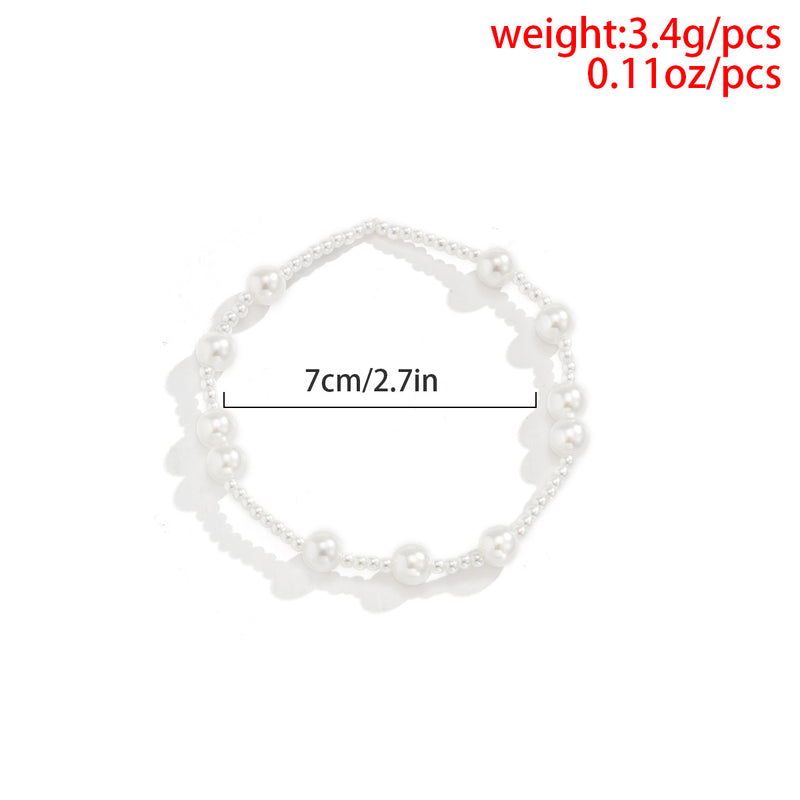 Accessories Woven Pearl Beach Simple Single Anklet