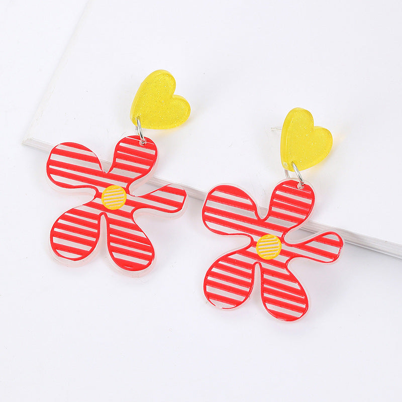 Korean Women's Acrylic Earrings Drop Shape Jewelry