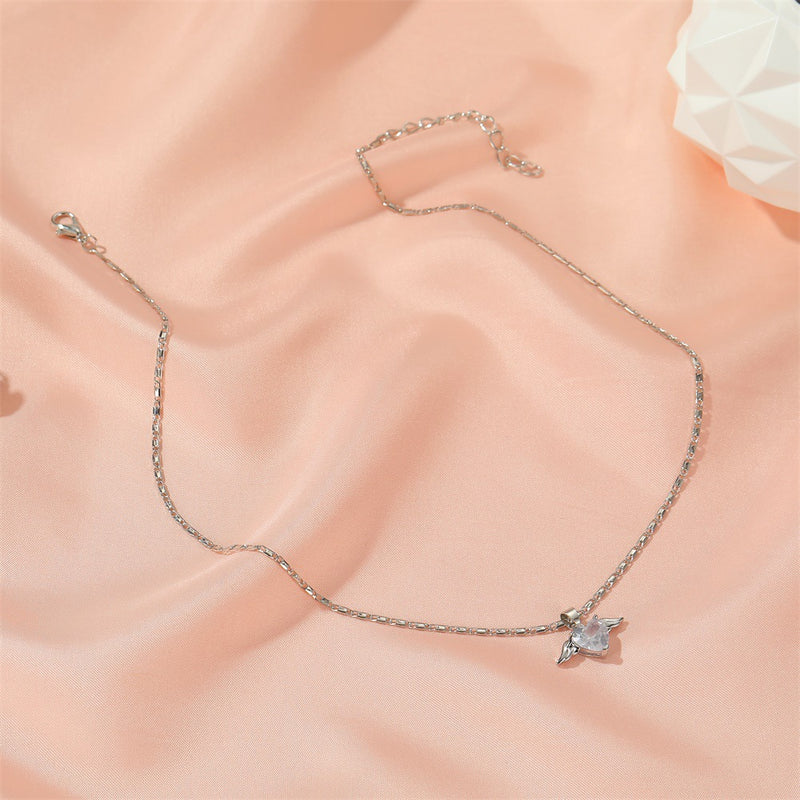 Temperament Love Wing Necklace Female Clavicle Chain