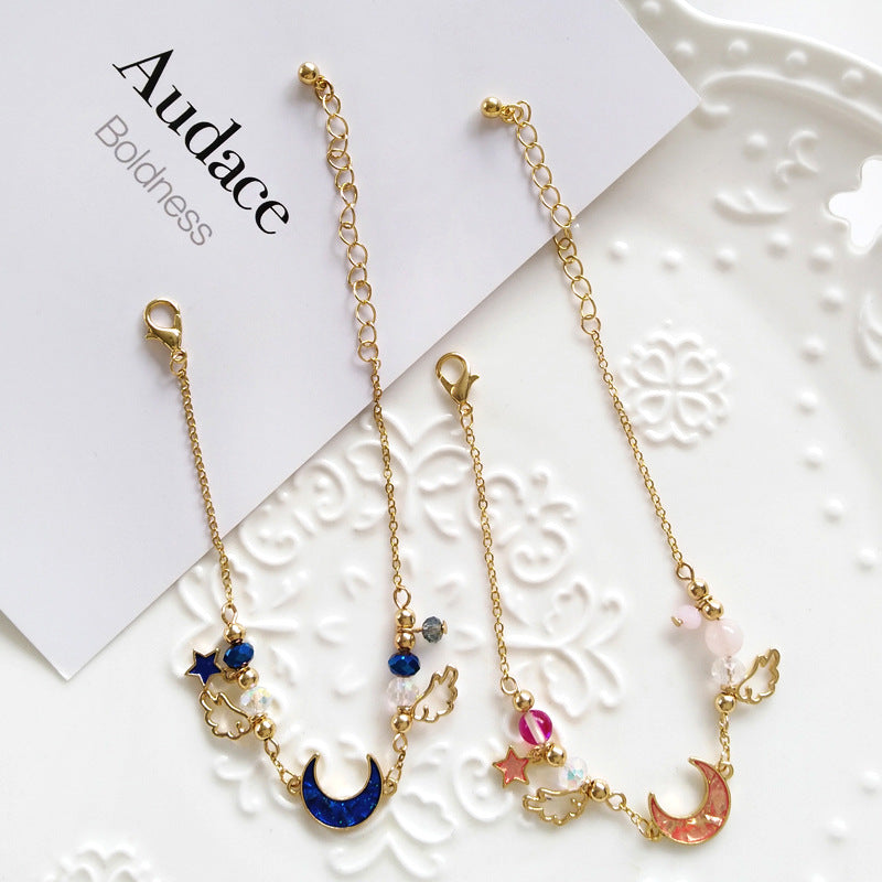 Fantasy Moon Star Bracelet Wing Crystal Ball Accessories