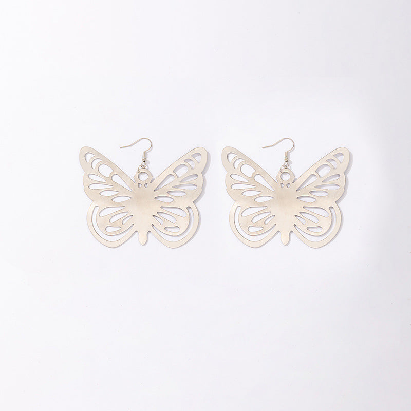 Butterfly Simple Chain Hollow Earrings Women