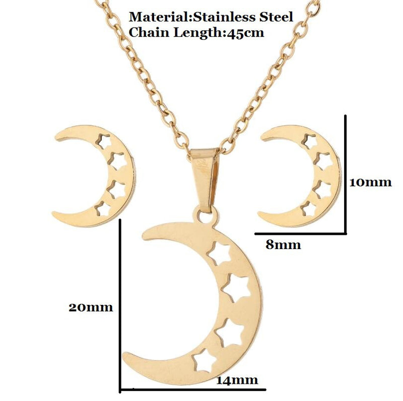 Fashion 18K Gold Plated Stainless Steel Pendant Necklace