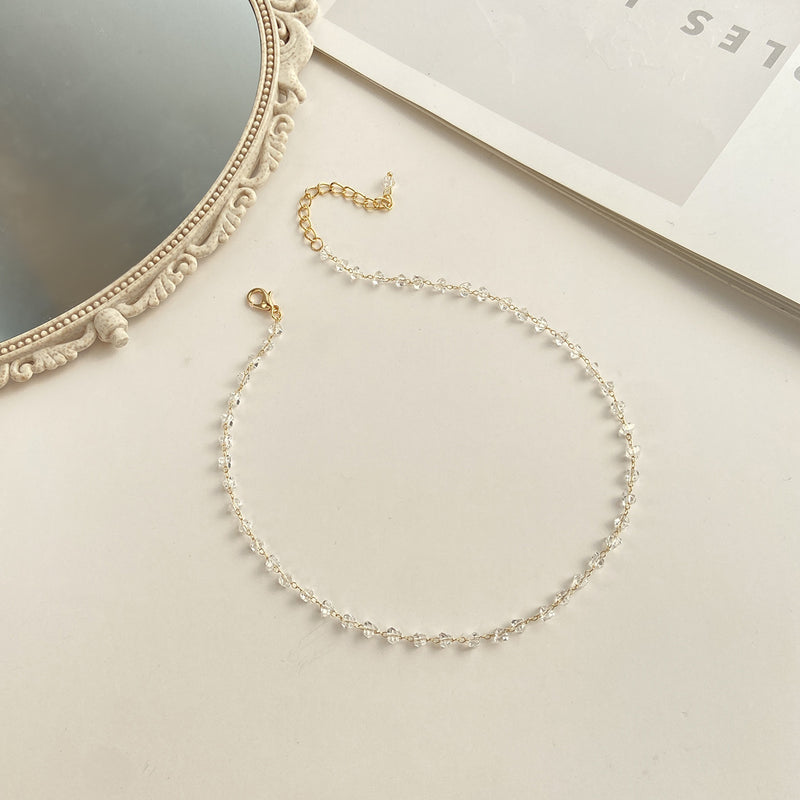 Frosty Wind Pearl Butterfly Clavicle Chain