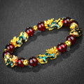 Thermochromic obsidian six-character mantra beads bracelet